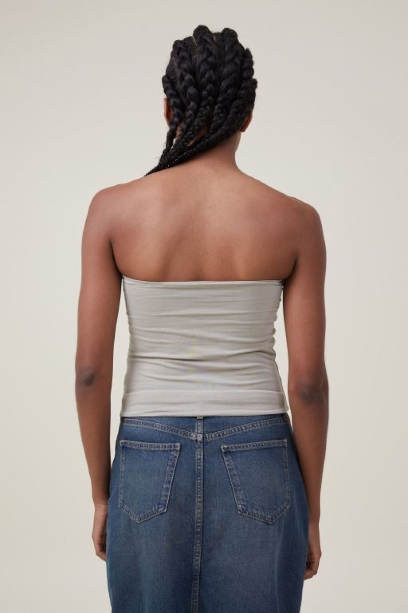 Cotton On Jessica Tube Women's Tanks Olive | PdL37FlQvVa