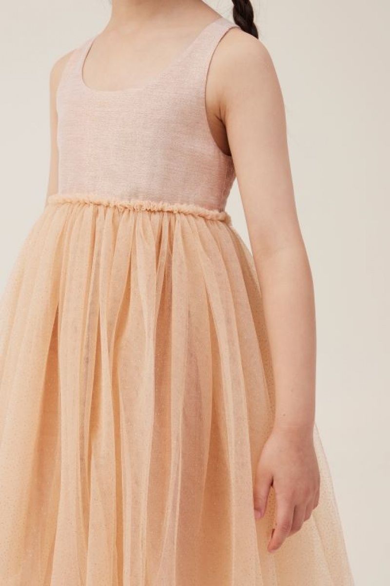 Cotton On Jocelyn Up Girls' Dress Gold | URkSnYBTlge