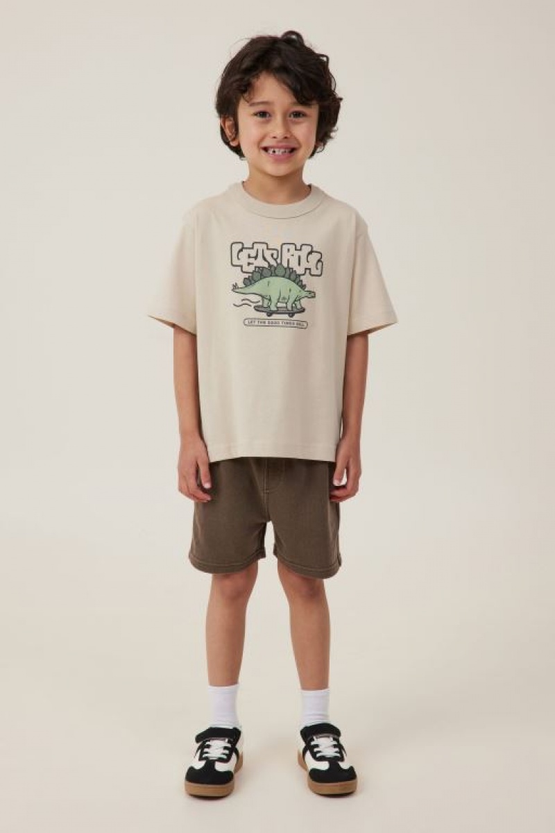 Cotton On Jonny Short Sleeve Print Boys\' T Shirts Rainy | XgL7cS6tCIx