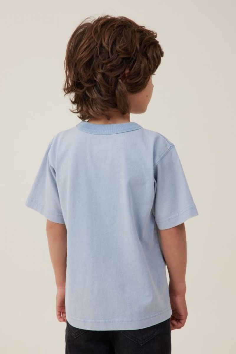 Cotton On Jonny Short Sleeve Print Boys' T Shirts Blue | 8a0peXPTRlt