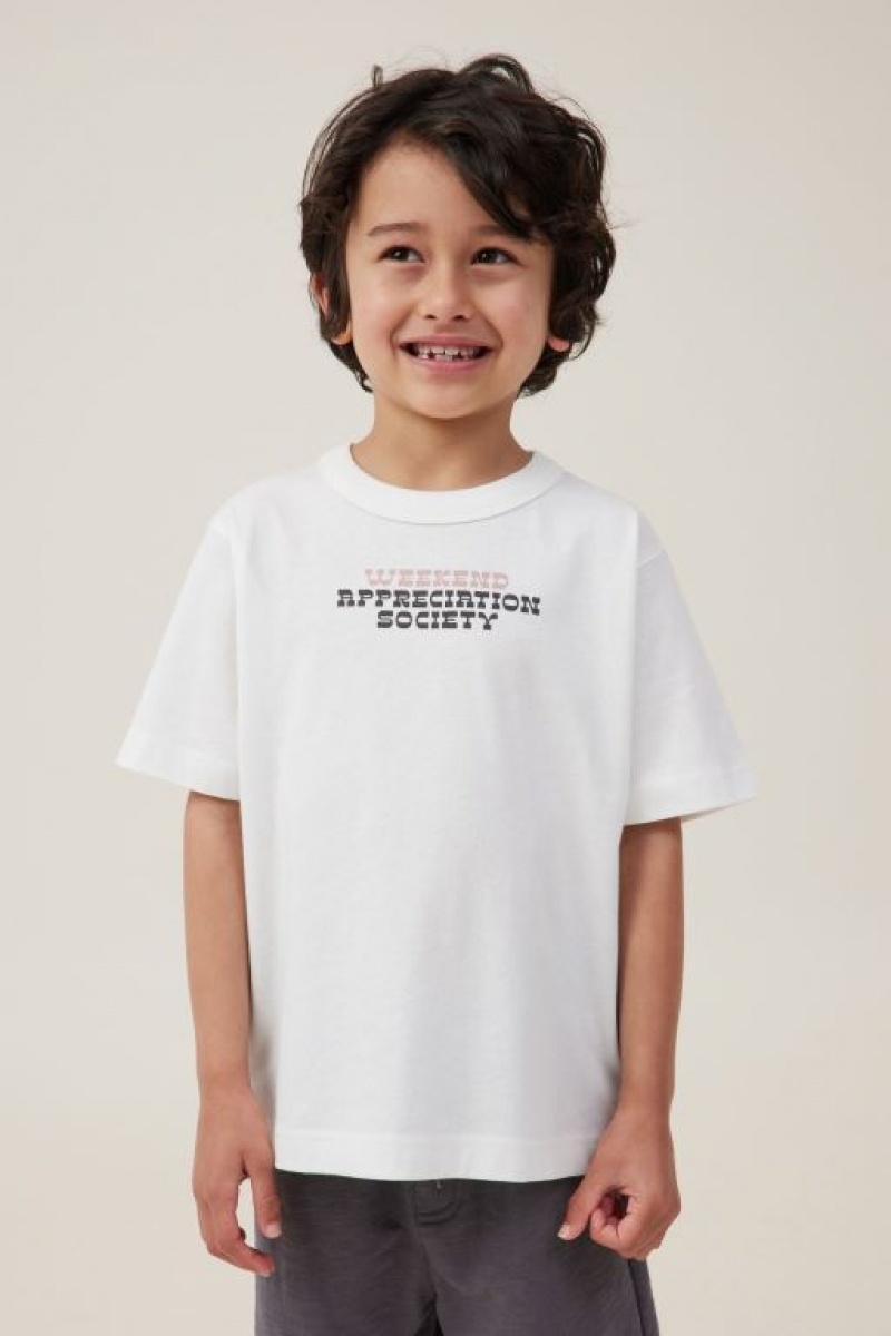 Cotton On Jonny Short Sleeve Print Boys\' T Shirts Light Yellow | 7HAbuTB0sO5