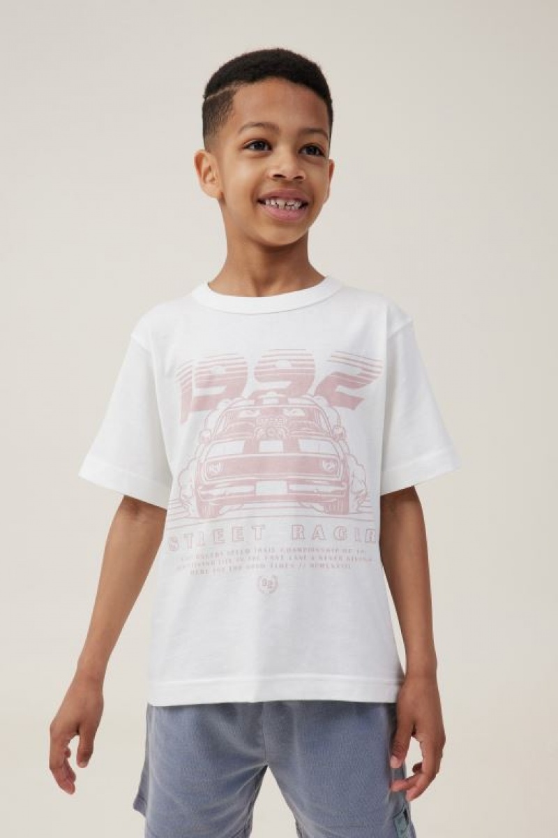 Cotton On Jonny Short Sleeve Print Boys\' T Shirts Light Yellow | JeQ9A3kRRR1