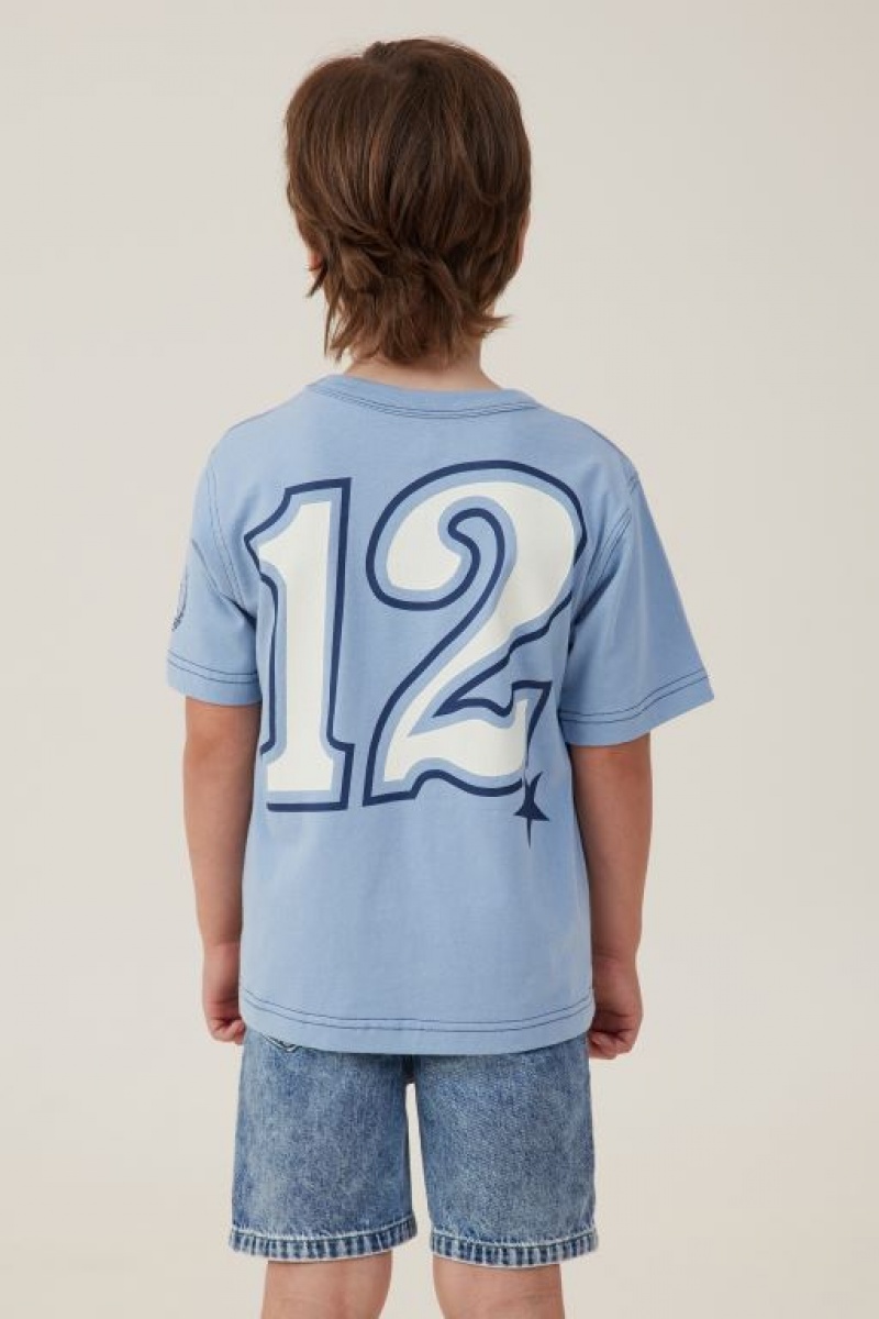 Cotton On Jonny Short Sleeve Print Boys' T Shirts Blue | cyyBbJO1dzV