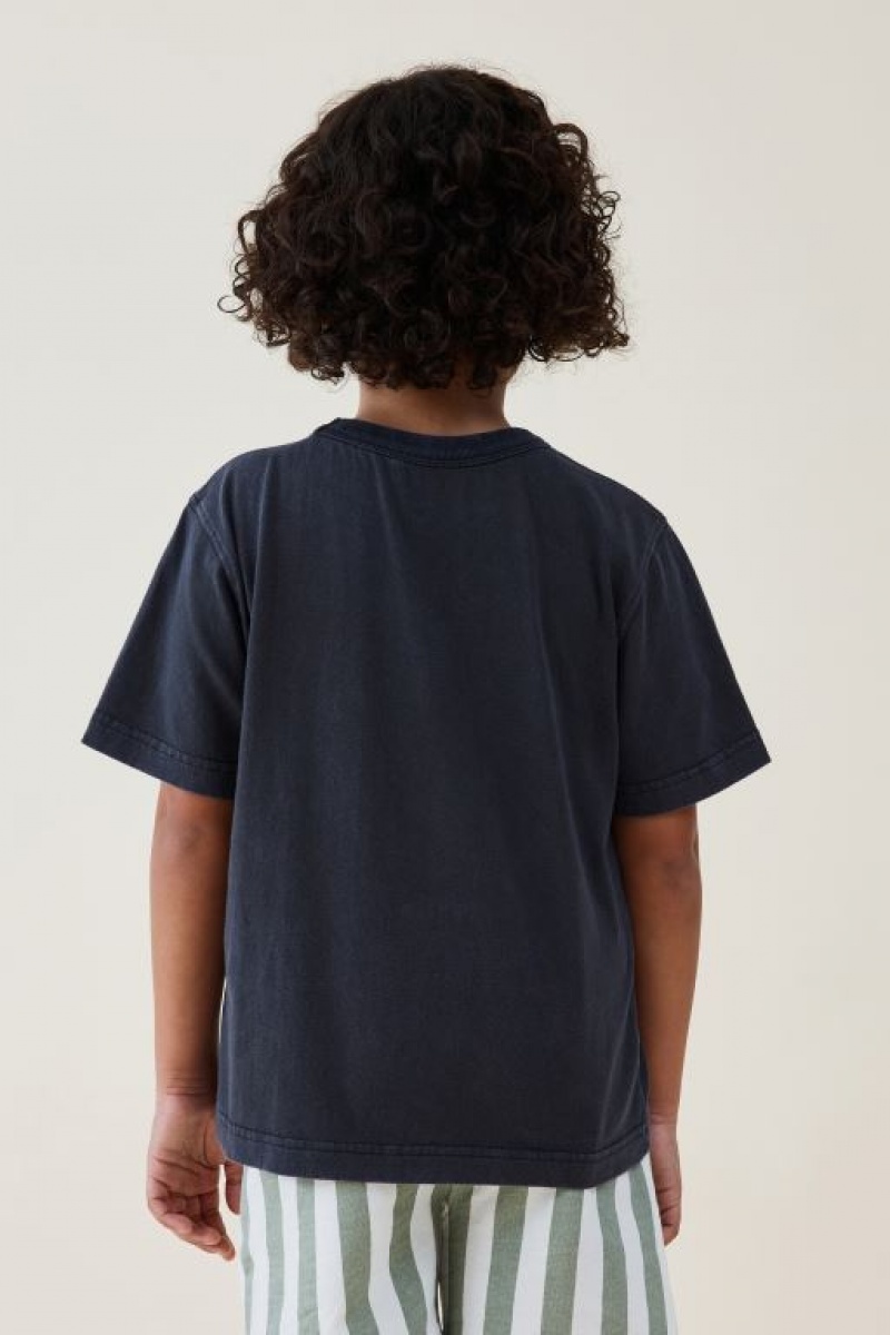 Cotton On Jonny Short Sleeve Print Boys' T Shirts Phantom | s0InqRfWAp9