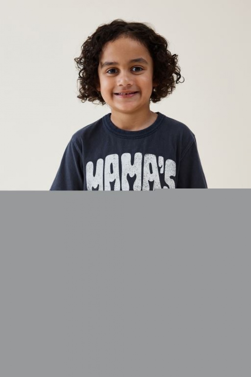 Cotton On Jonny Short Sleeve Print Boys\' T Shirts Phantom | s0InqRfWAp9