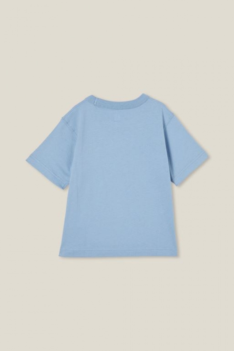 Cotton On Jonny Short Sleeve Print Boys' T Shirts Blue | XbNXFhqj7xe