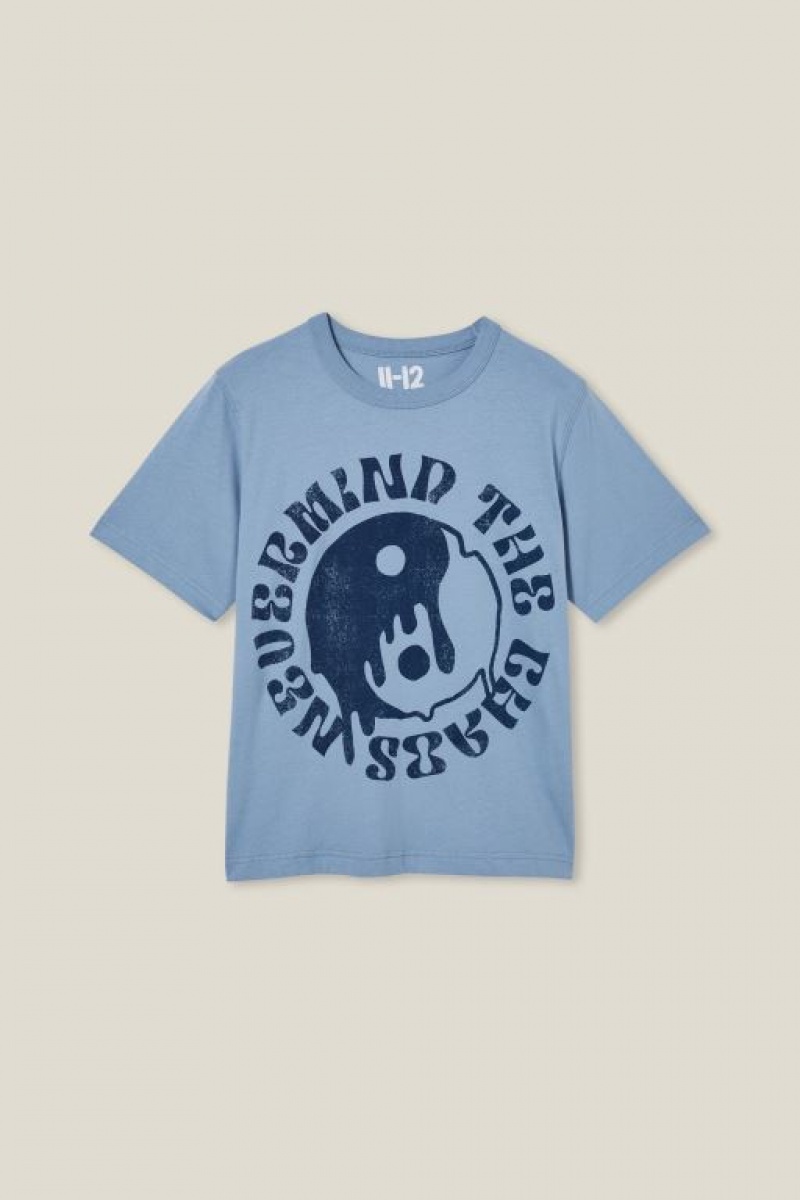 Cotton On Jono Short Sleeve Print Boys\' T Shirts Blue | bY8CeSjqyZG