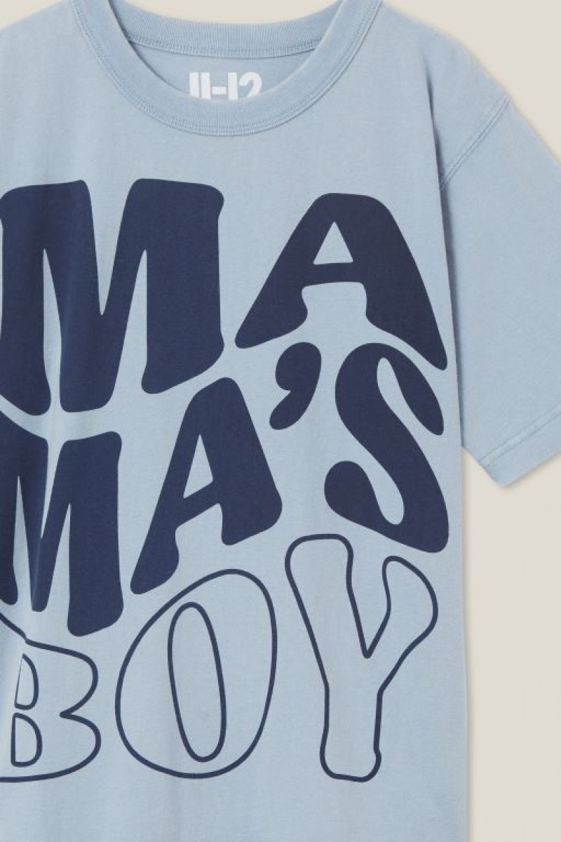 Cotton On Jono Short Sleeve Print Boys' T Shirts Blue | txgxqHYyHE6