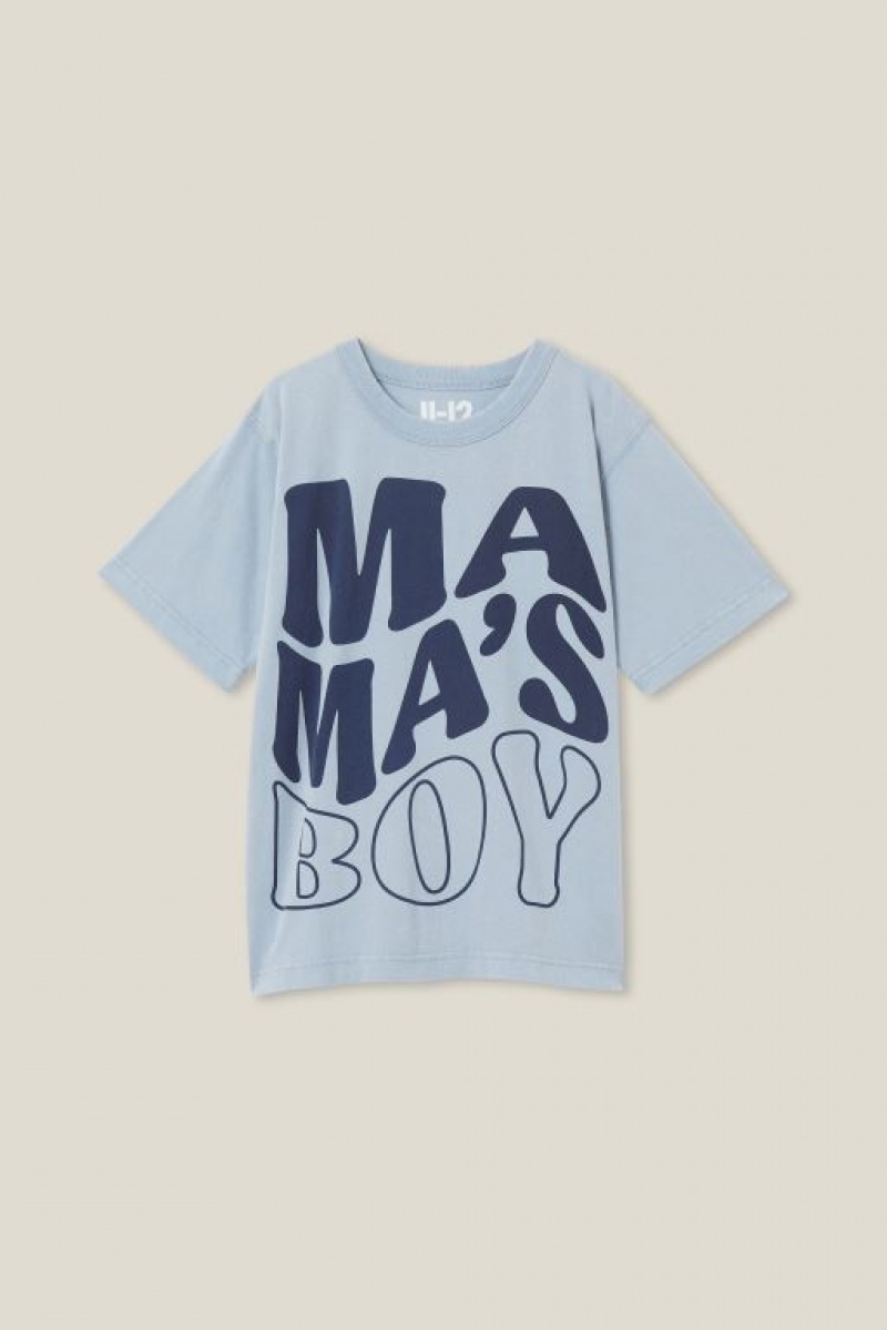 Cotton On Jono Short Sleeve Print Boys\' T Shirts Blue | txgxqHYyHE6
