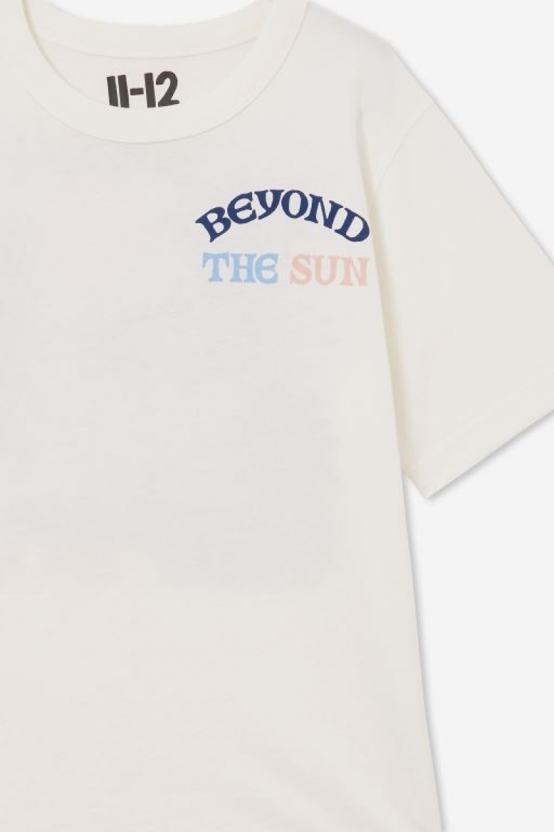 Cotton On Jono Short Sleeve Print Boys' T Shirts Light Yellow / Orange | Q9J6lsDldYS