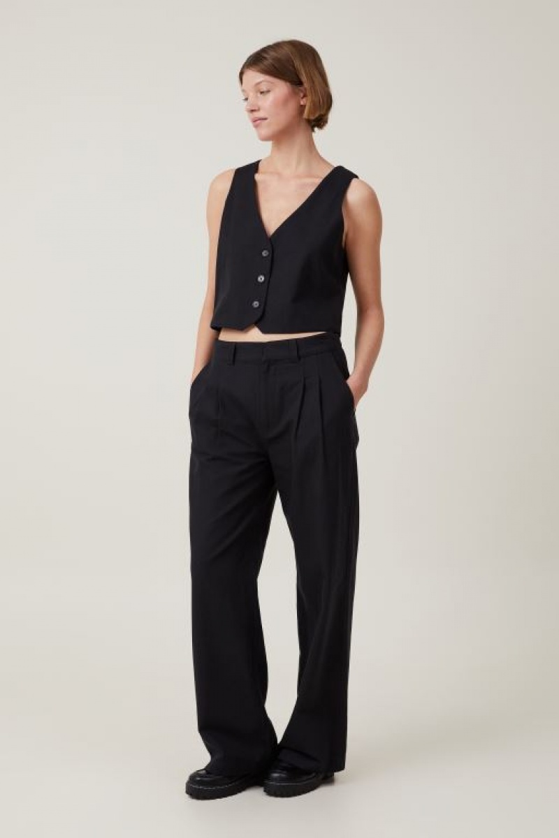 Cotton On Jude Suiting Women\'s Pants Black | QDFBC41fYBU