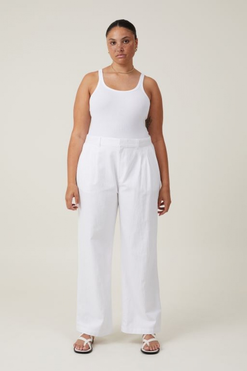 Cotton On Jude Suiting Women's Pants White | eFKsyfC92wn