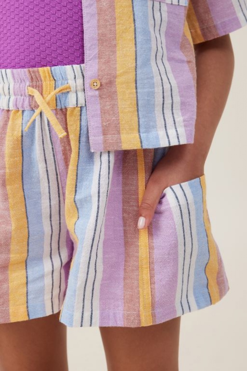 Cotton On Kai Girls' Shorts Stripes | FEhDBE3Cx65