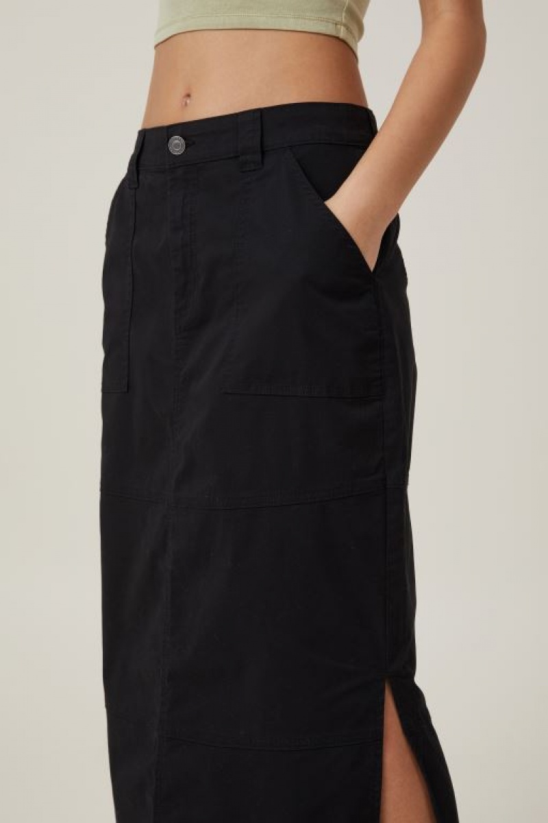 Cotton On Kai Maxi Women's Skirt Black | v3xhvN3CkVB