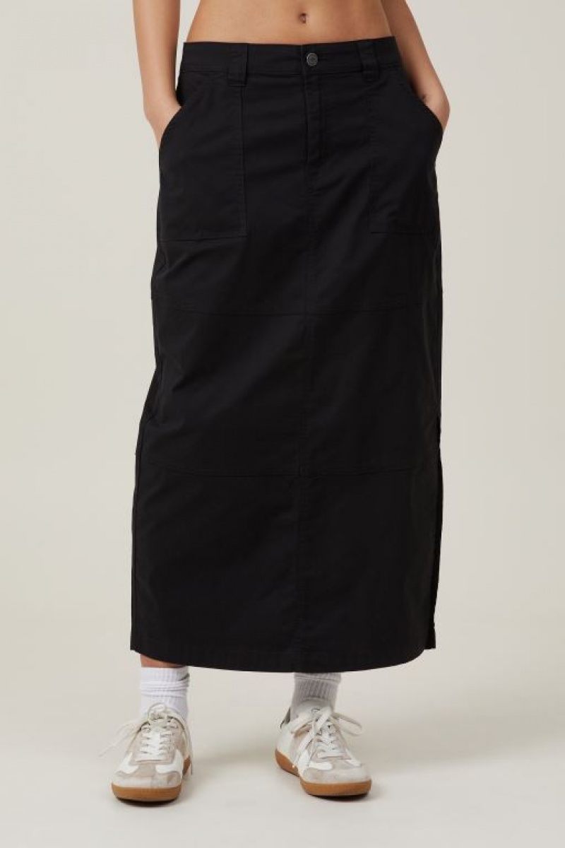 Cotton On Kai Maxi Women's Skirt Black | v3xhvN3CkVB