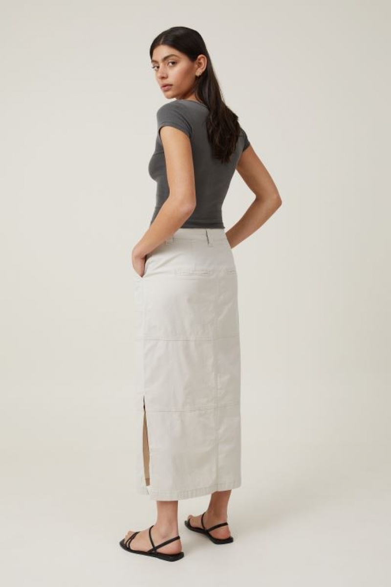 Cotton On Kai Maxi Women's Skirt Grey | bB4hL2JBJT9