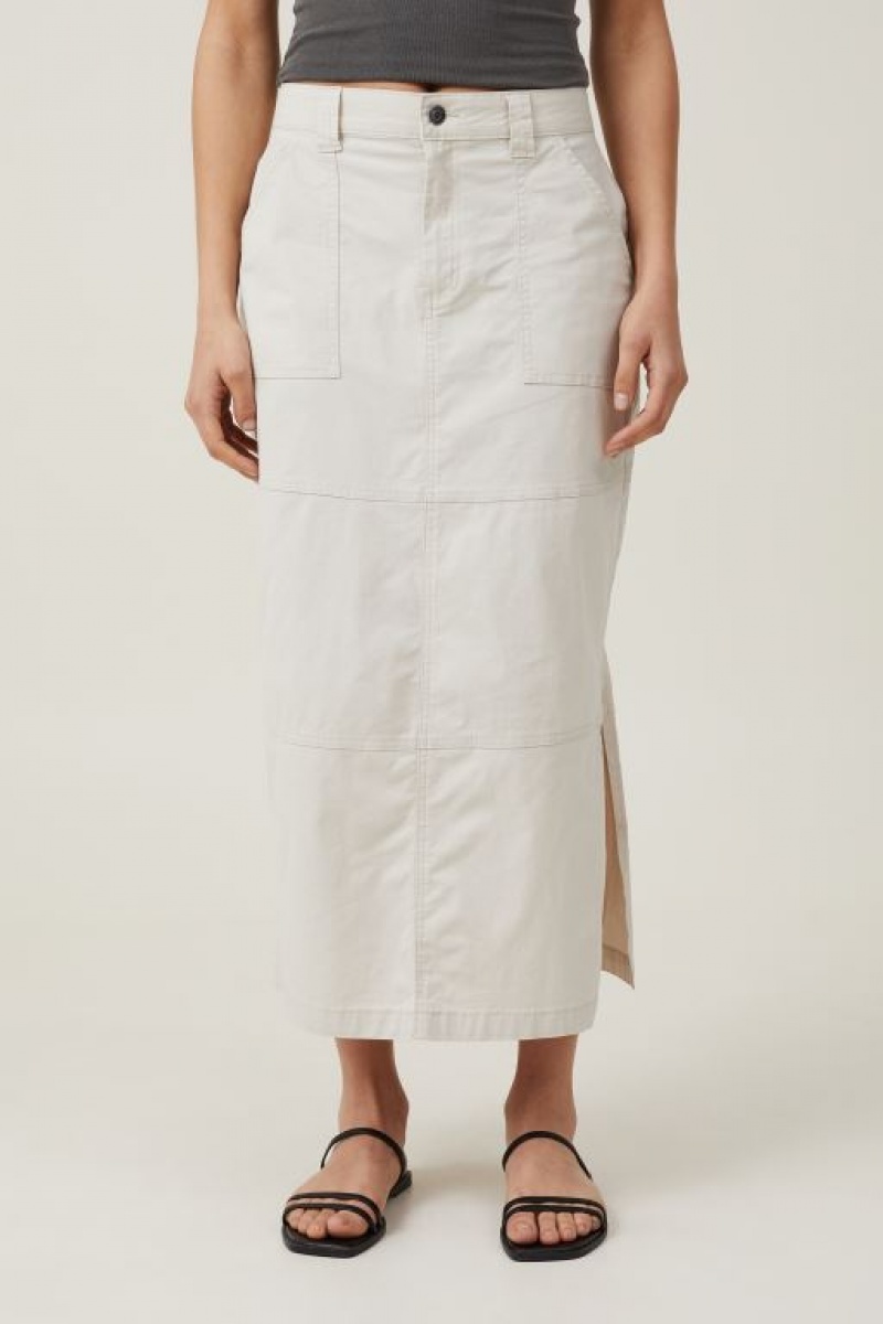Cotton On Kai Maxi Women's Skirt Grey | bB4hL2JBJT9