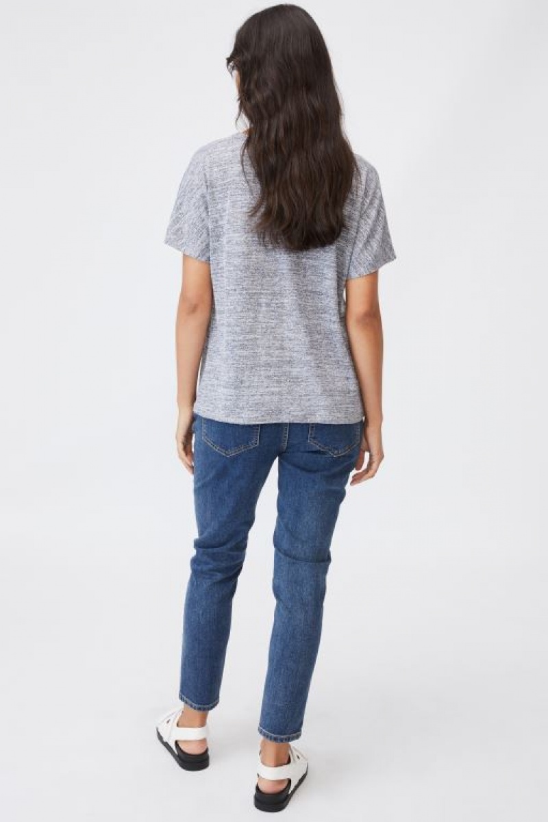 Cotton On Karly Short Sleeve Top Women's Maternity Wear Grey | 26XHsDzj5sV
