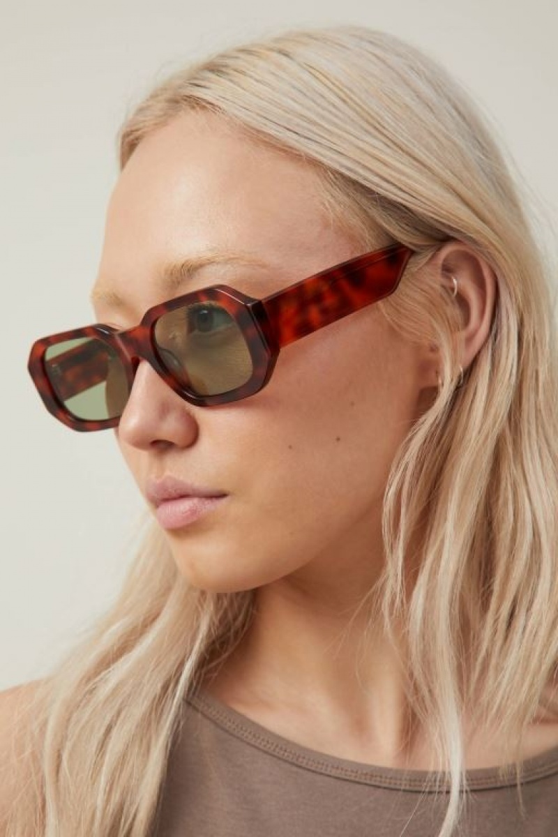 Cotton On Kennedy Square Women's Sunglasses Green | 02UZWwsjjJe