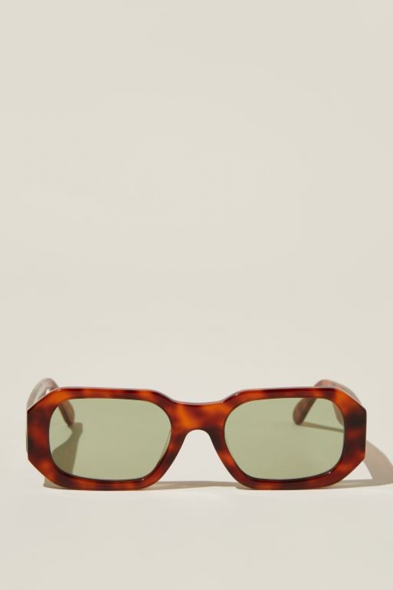 Cotton On Kennedy Square Women\'s Sunglasses Green | 02UZWwsjjJe