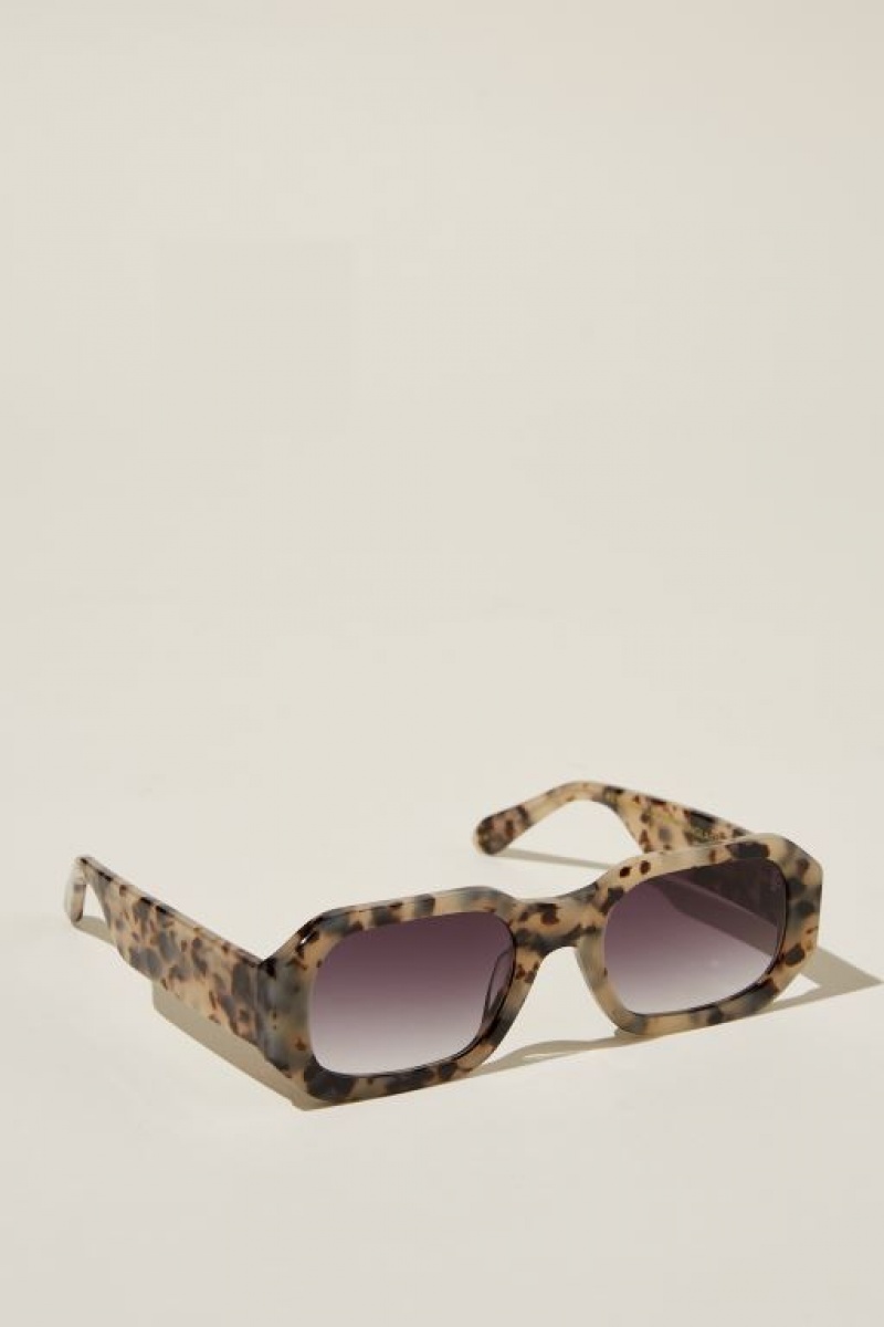 Cotton On Kennedy Square Women's Sunglasses Cream | 3984pV6ZlxV