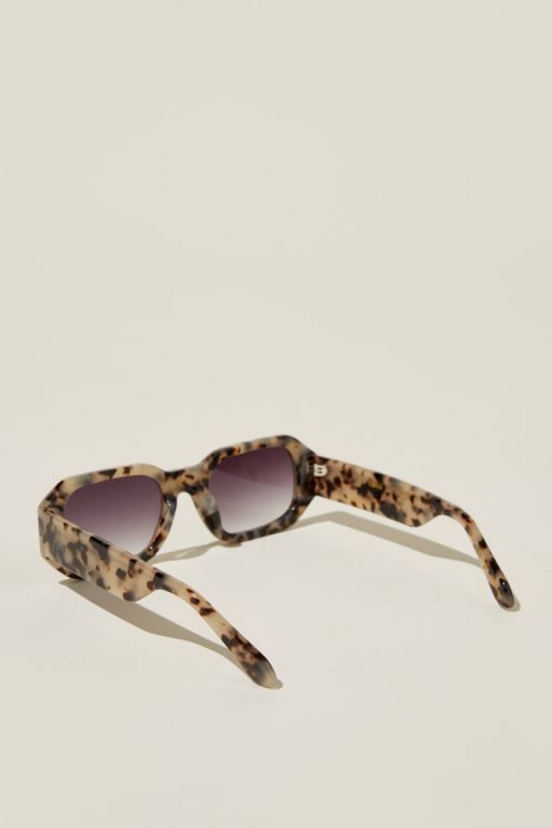 Cotton On Kennedy Square Women's Sunglasses Cream | 3984pV6ZlxV