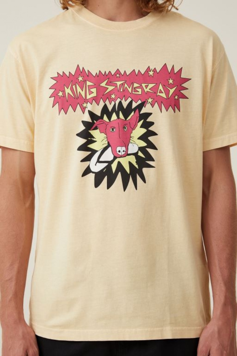 Cotton On King Stingray Loose Fit Men's Graphic T-Shirts Orange | oU3BVxN0amk