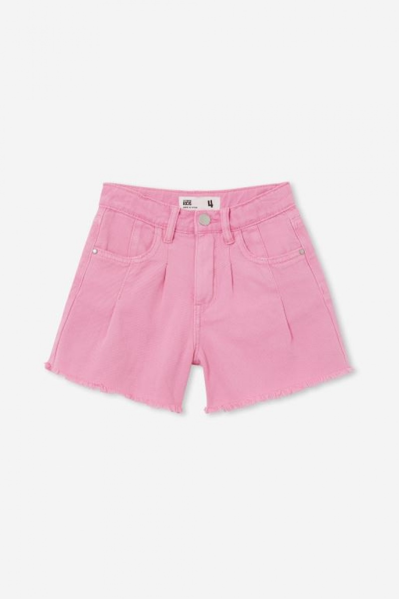 Cotton On Kyla Denim Girls' Shorts Pink | eZcr6hpqBVW
