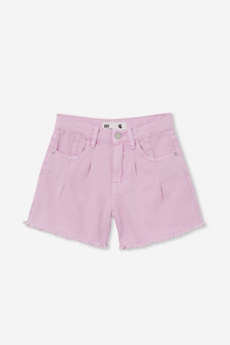 Cotton On Kyla Denim Girls\' Shorts Purple | UzpLa1hcPnG