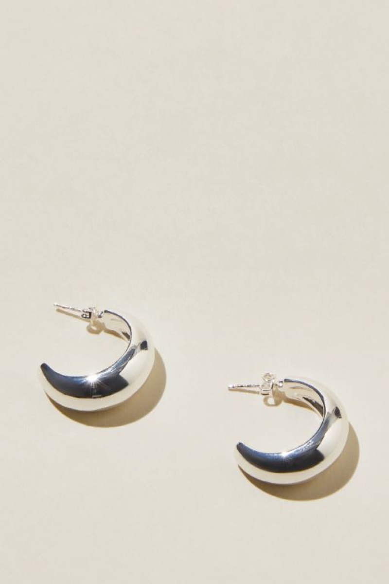 Cotton On Large Hoop Earring Women\'s Jewellery Silver | VtuQW1f4qbN