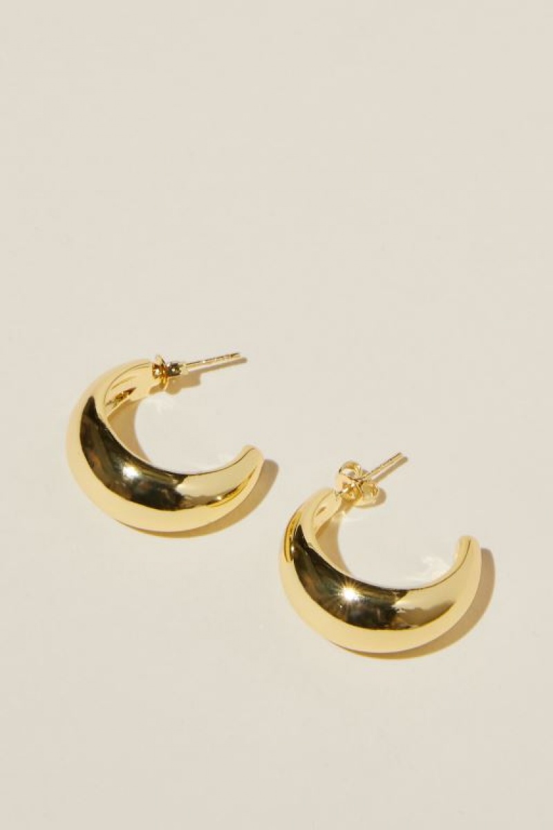 Cotton On Large Hoop Earring Women's Jewellery Gold | mNGMvXgsqQa