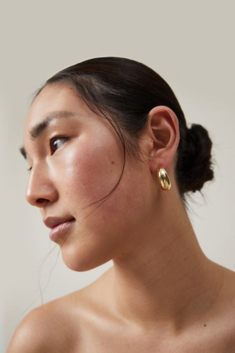 Cotton On Large Hoop Earring Women\'s Jewellery Gold | mNGMvXgsqQa
