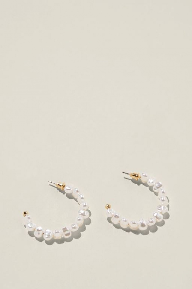 Cotton On Large Hoop Earring Women\'s Jewellery Gold | KsnT7dOqRxI