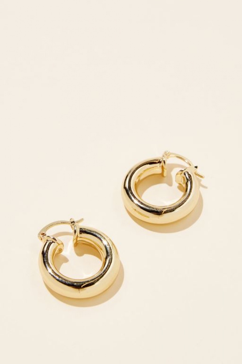 Cotton On Large Hoop Earring Women's Jewellery Gold | uo4uoQF9Hrf