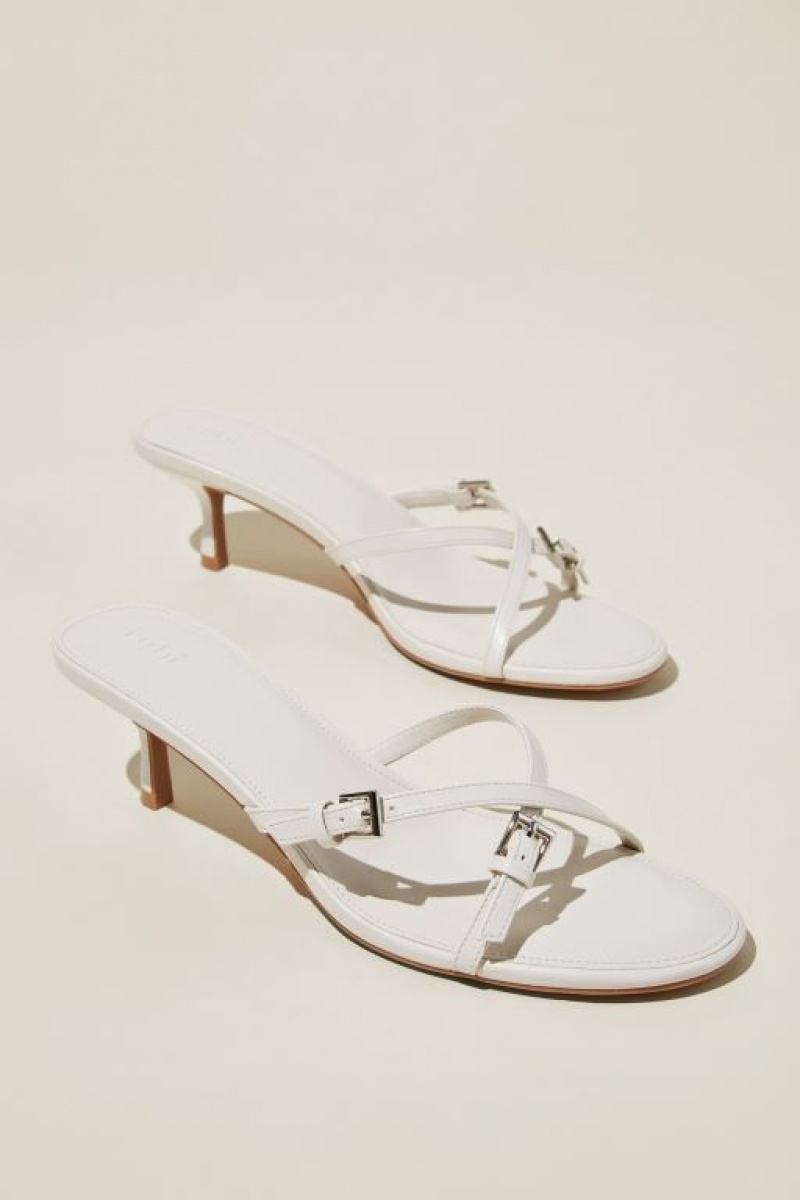 Cotton On Leah Crossover Stiletto Mule Women's Heels Beige | EintEZeH1oZ