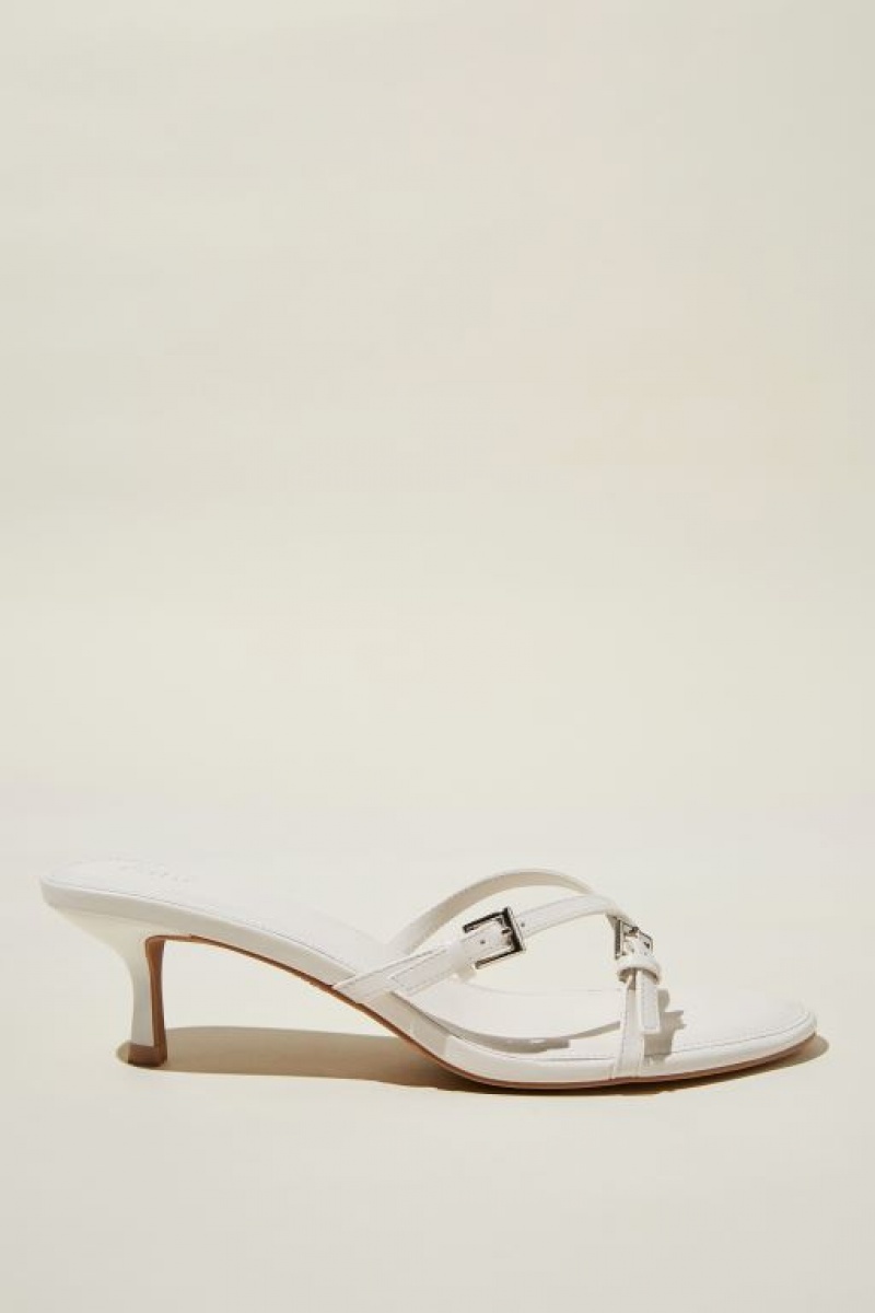 Cotton On Leah Crossover Stiletto Mule Women\'s Heels Beige | EintEZeH1oZ