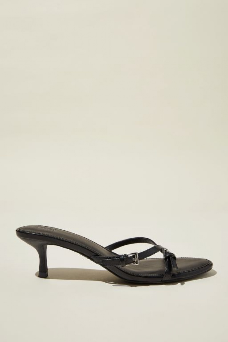 Cotton On Leah Crossover Stiletto Mule Women\'s Heels Black | STxKLdXWPKP