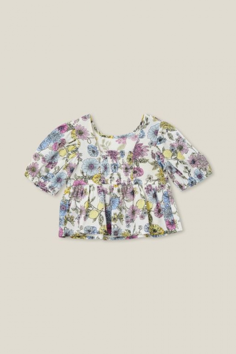 Cotton On Leah Short Sleeve Girls' T Shirts Light Yellow | gODJv48TptT