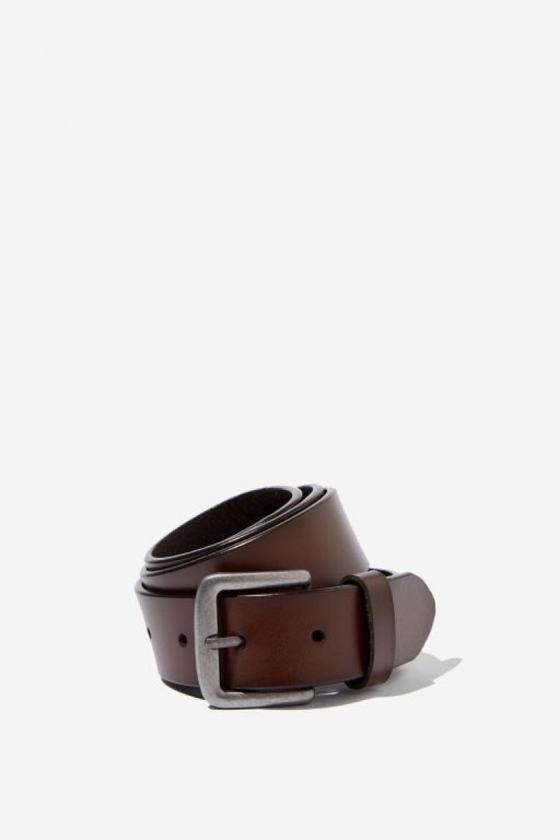 Cotton On Leather Men\'s Belts Brown | PYf4bRrijKm