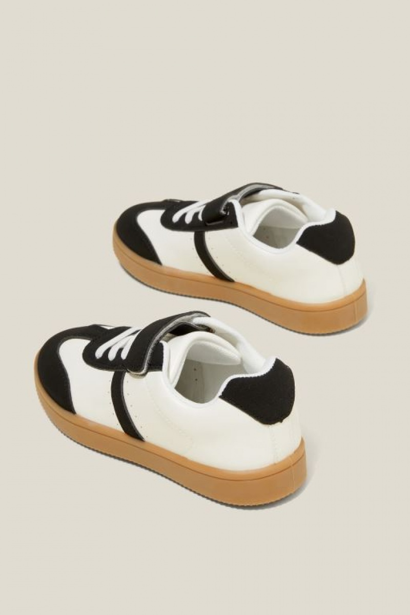 Cotton On Lenny Retro Girls' Sneakers Black | Y3I8FlN0rkp
