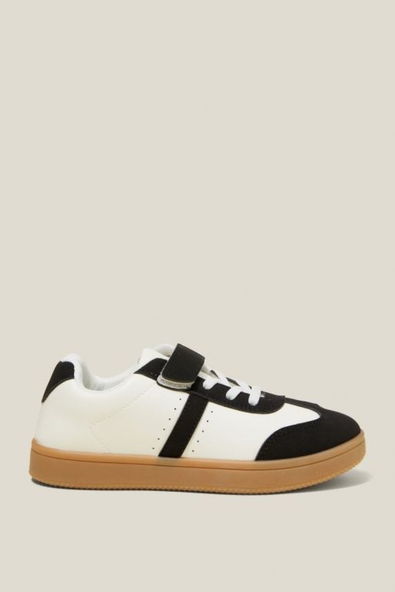 Cotton On Lenny Retro Girls\' Sneakers Black | Y3I8FlN0rkp