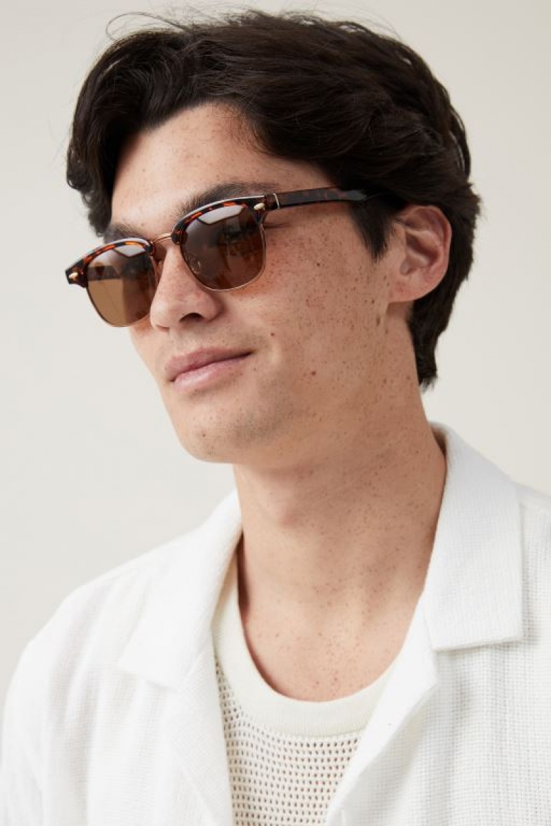 Cotton On Leopold Polarized Men's Sunglasses Dark Brown / Brown | x9j5z6mnYVG
