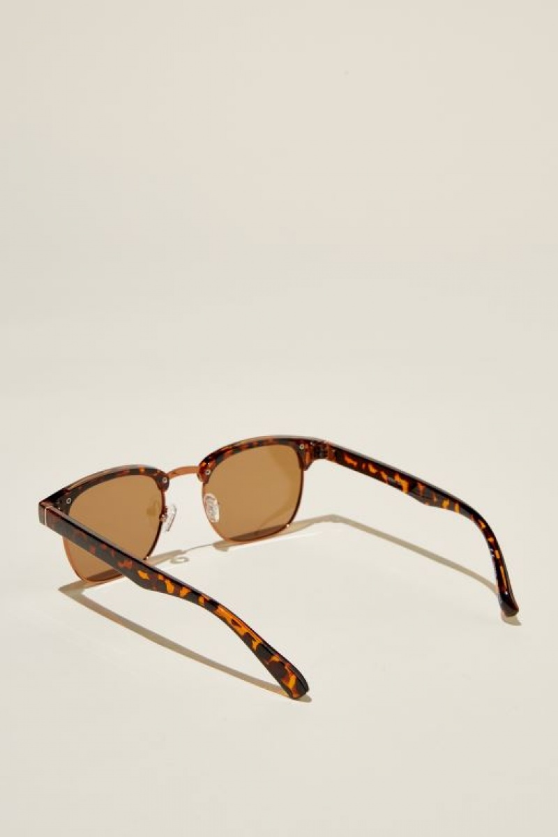 Cotton On Leopold Polarized Men's Sunglasses Dark Brown / Brown | x9j5z6mnYVG