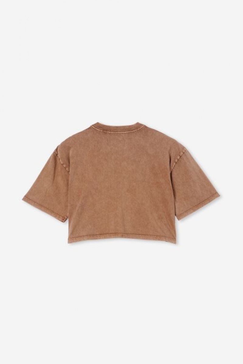 Cotton On License Allie Short Sleeve Girls' T Shirts Brown Wash | njs2iQQnd0P