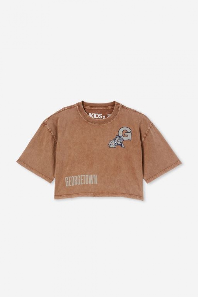 Cotton On License Allie Short Sleeve Girls\' T Shirts Brown Wash | njs2iQQnd0P