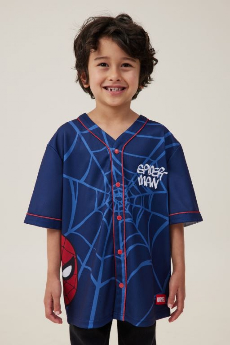 Cotton On License Baseball Boys\' T Shirts Navy | ke7Hhtk8l7e