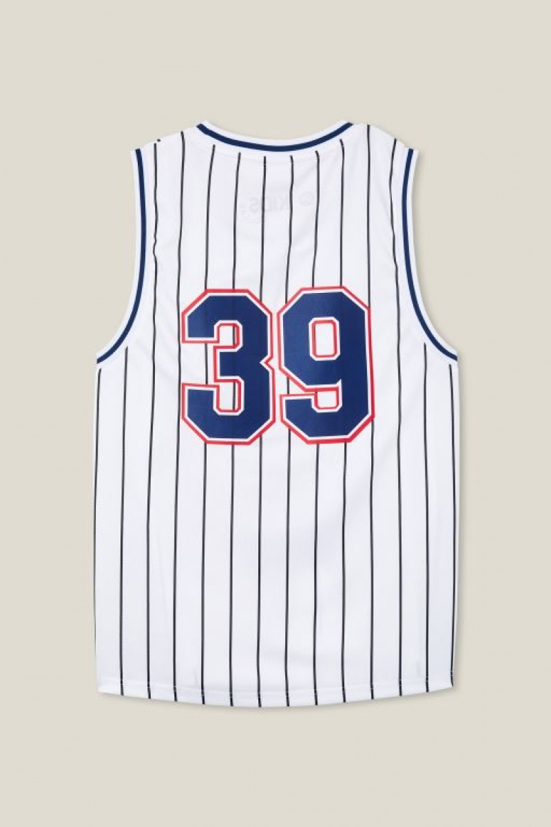 Cotton On License Benny Basketball Boys' T Shirts White Stripes | L1KOakj15R2