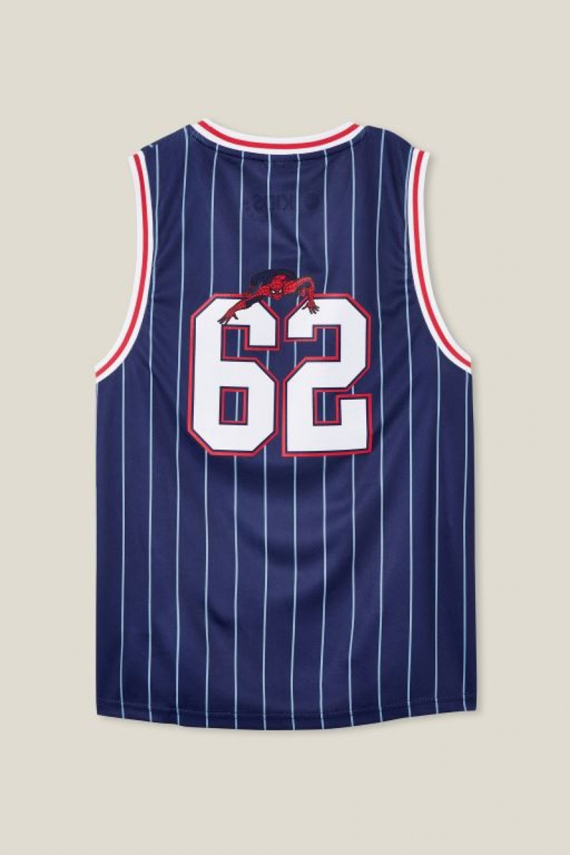 Cotton On License Benny Basketball Boys' T Shirts Navy Stripes | KhNHGjVZncv
