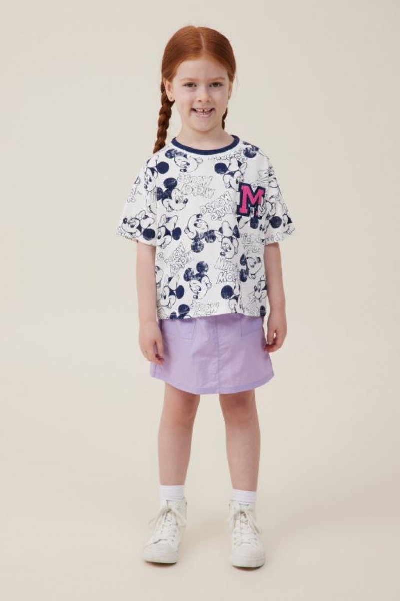 Cotton On License Drop Shoulder Short Sleeve Girls' T Shirts Light Yellow | GIl5iDkwceR