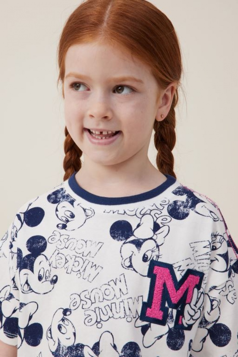 Cotton On License Drop Shoulder Short Sleeve Girls' T Shirts Light Yellow | GIl5iDkwceR
